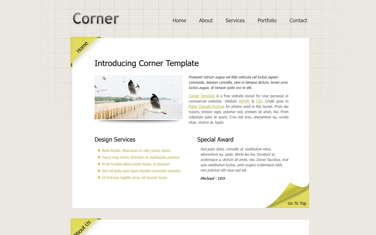 设计创意模板 · Corner · 响应式网站模板 图 1