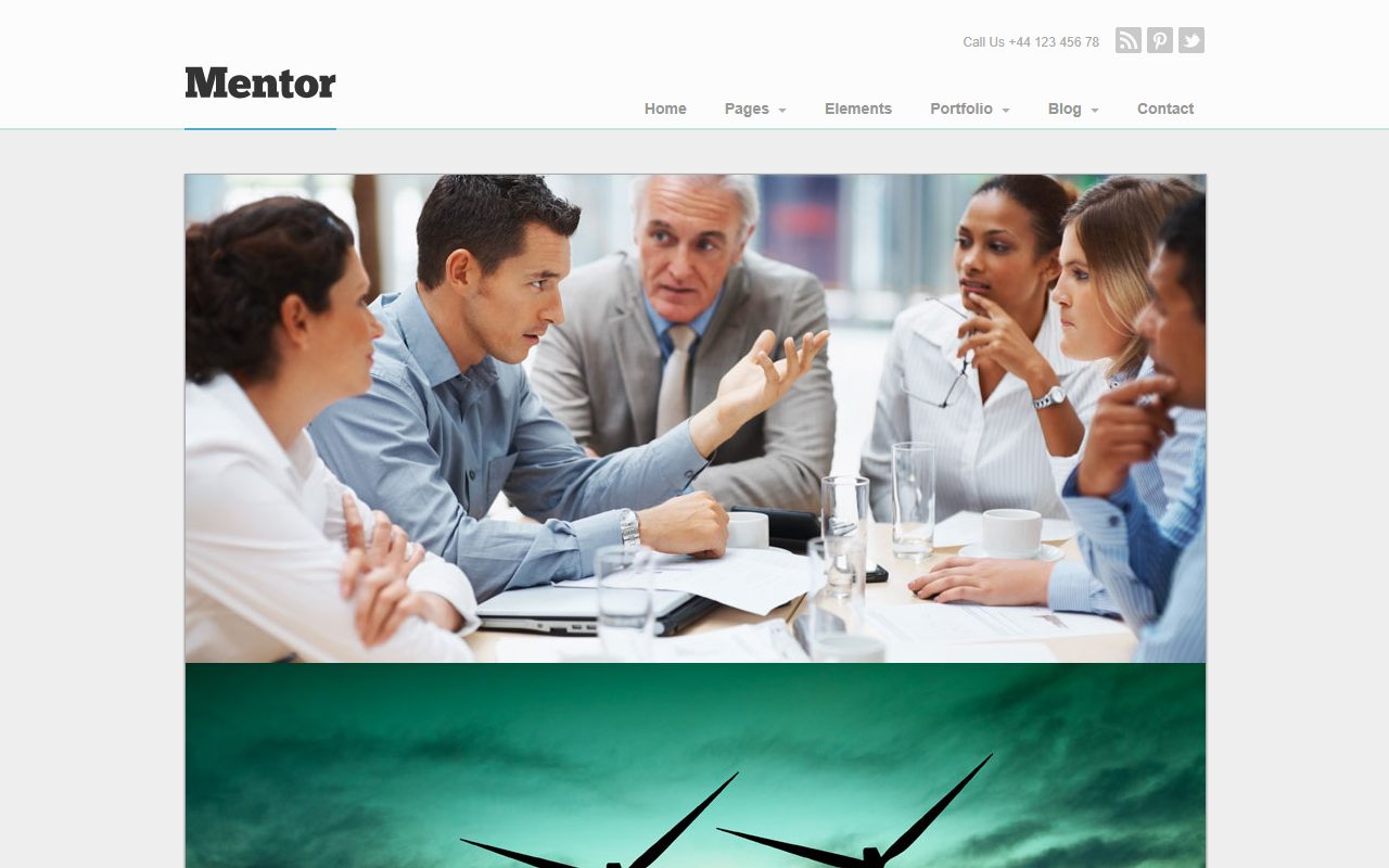 博客资讯模板 · Mentor · 响应式网站模板 图 1
