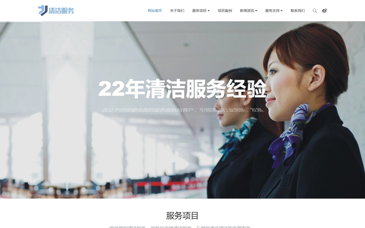 保洁清洁服务官网 · 织梦整站模板 图 1